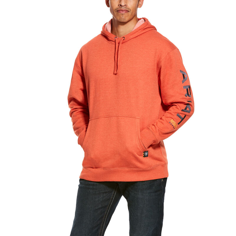 Ariat Work: Rebar Graphic Sudadera Con Capucha Hombre - Naranjas (CZMHS6524)